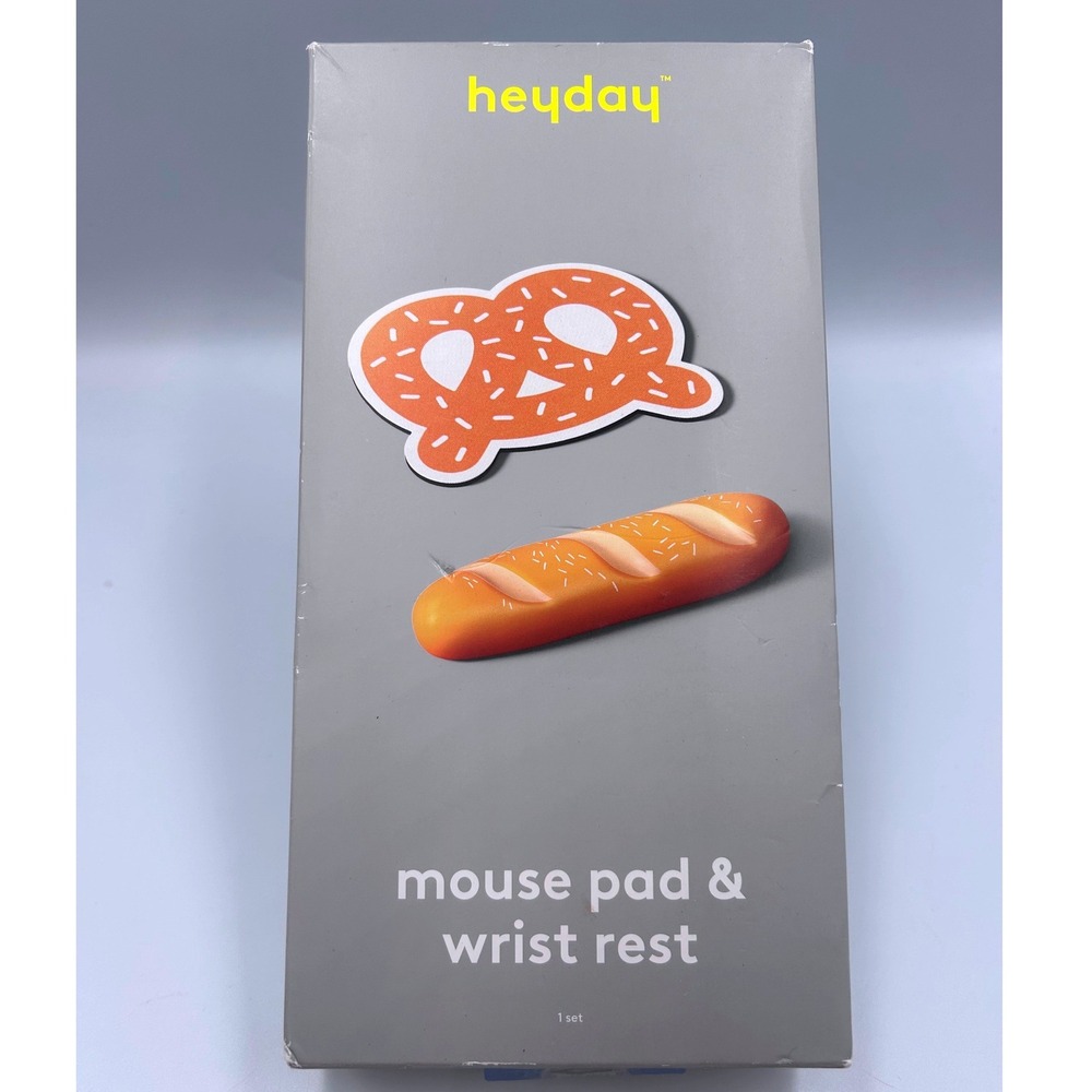 heyday Pretzel Mouse Pad and Baguette Wrist Rest Set YM01571 New